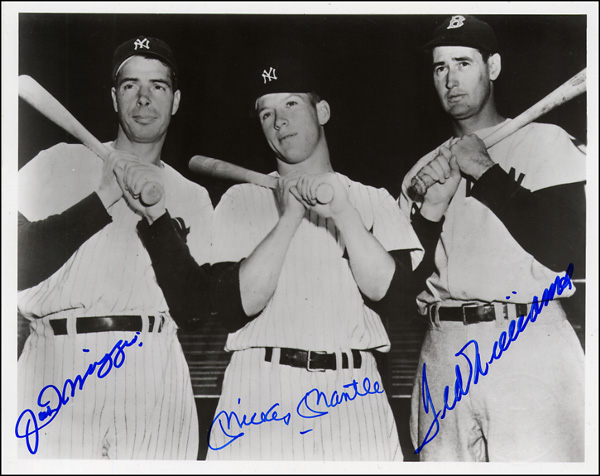 Lot 2388  DiMaggio, Williams and Mantle