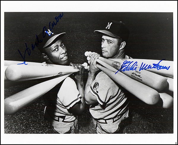 Lot 2283 Hank Aaron and Eddie Mathews