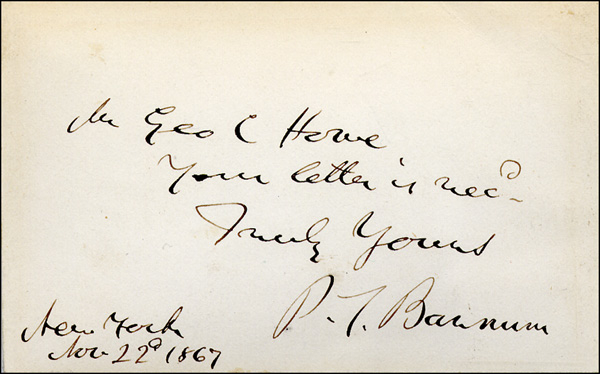 Lot 1042 P. T. Barnum