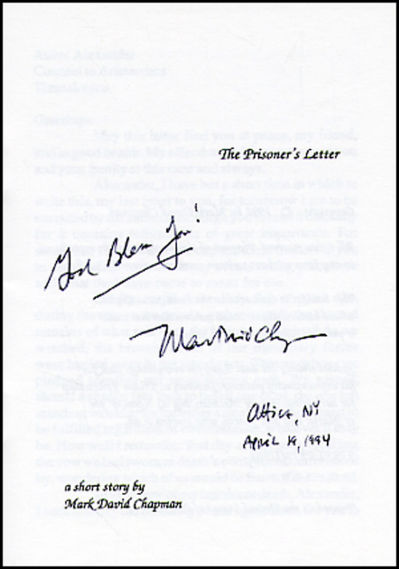 Lot 154 Mark David Chapman