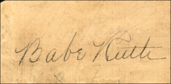 Lot 2555 Babe Ruth