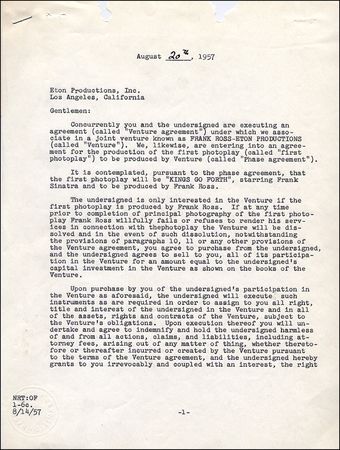 Lot #931 Frank Sinatra - Image 1