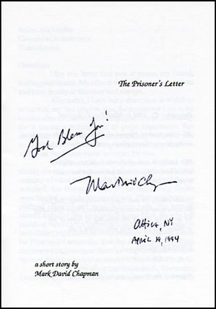 Lot #154 Mark David Chapman - Image 1