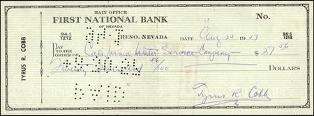 Lot #2373 Ty Cobb - Image 1