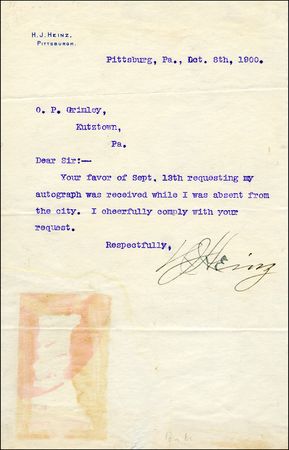 Lot #486 Henry John Heinz - Image 1