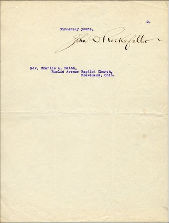 Lot #760 John D. Rockefeller - Image 1