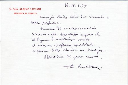 Lot #541 John Paul I - Image 1