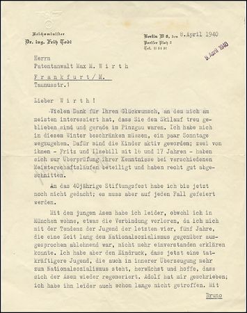 Lot #1268 Fritz Todt - Image 2