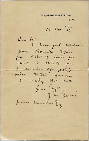Lot #1368 J. M. Barrie - Image 1