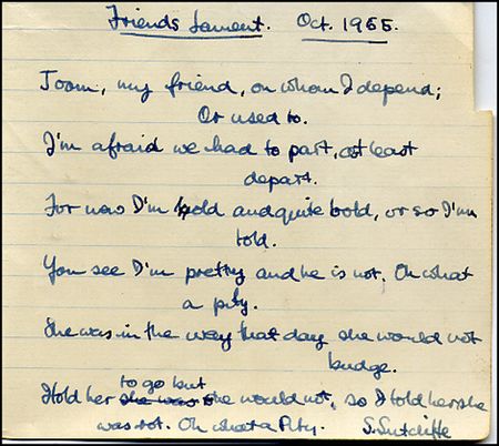 Lot #1591  Beatles: Sutcliffe, Stuart - Image 2