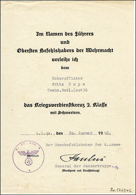 Lot 580 Friedrich Paulus