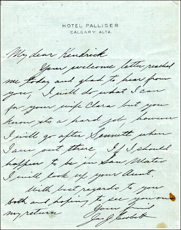 Lot 2591 James J. Corbett