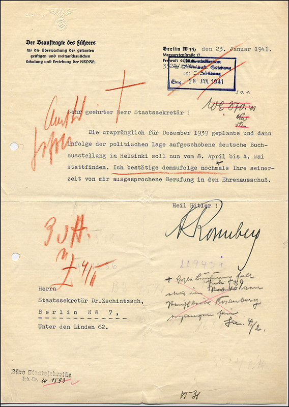 Lot 599 Alfred Rosenberg