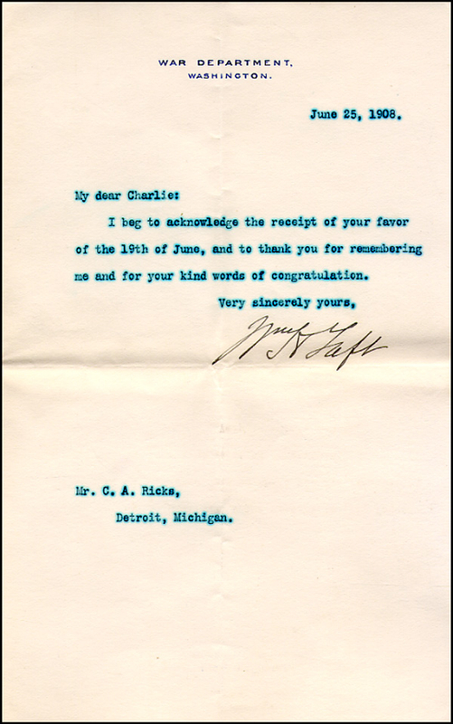 Lot 186 William H. Taft