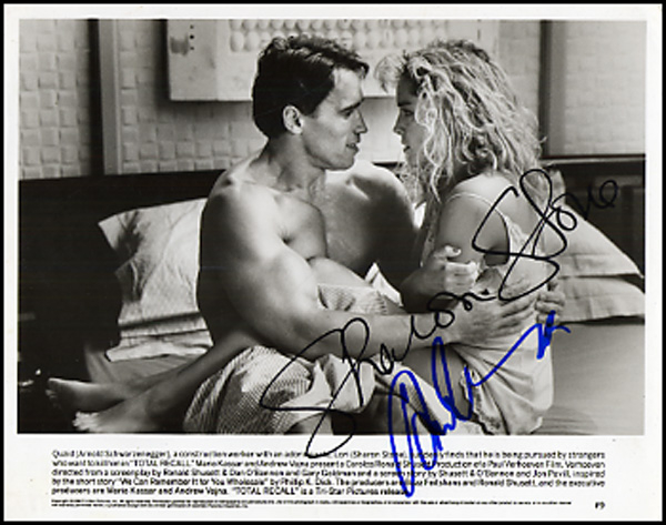 Lot 2261 Arnold Schwarzenegger and Sharon Stone