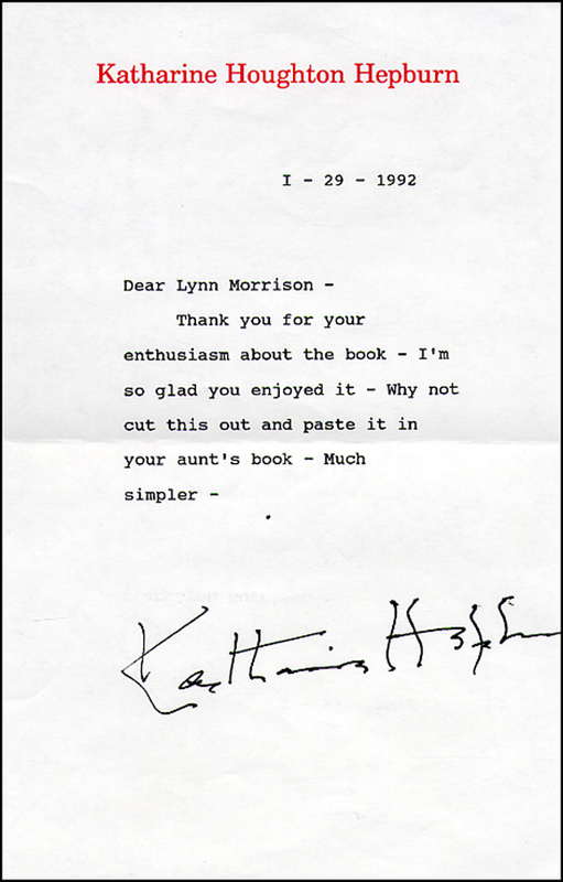 Lot 1738 Katharine Hepburn