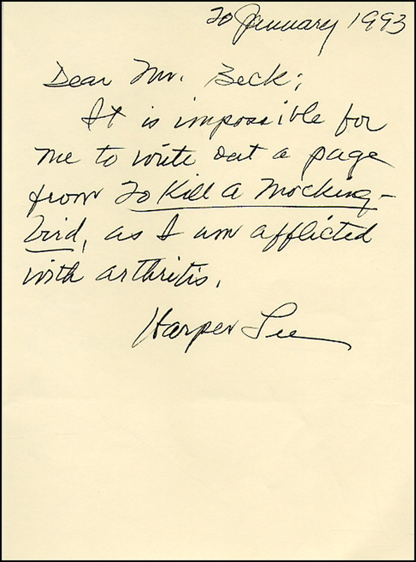 Lot 753 Harper Lee