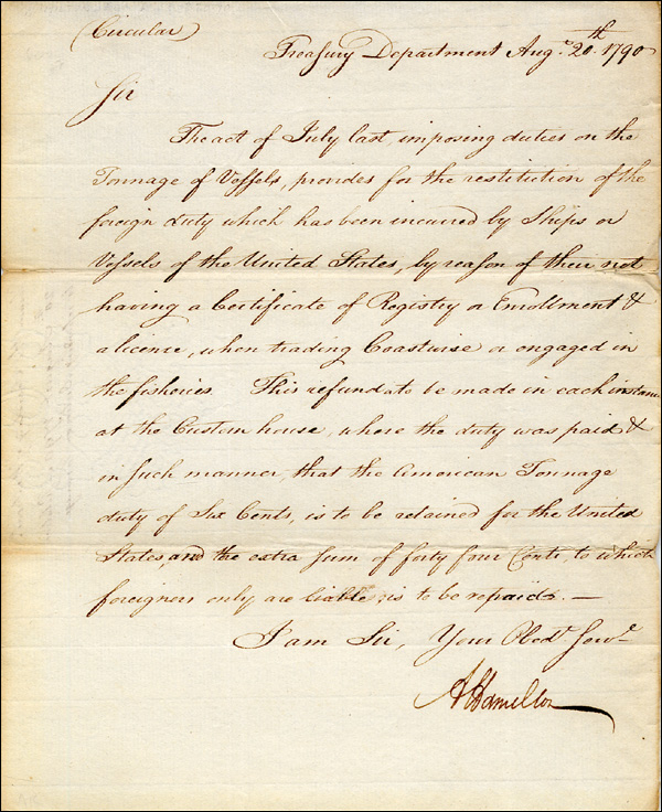 Lot 315 Alexander Hamilton