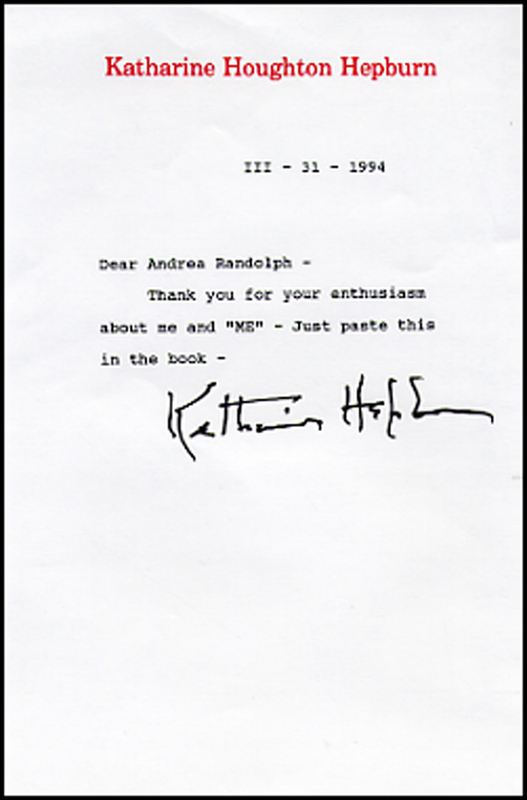 Lot 1739 Katharine Hepburn