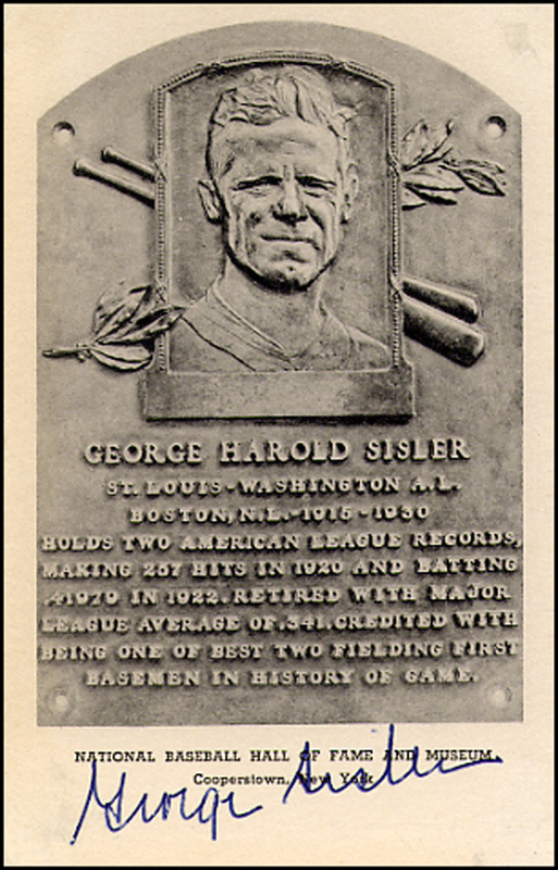 Lot 2778 George Sisler