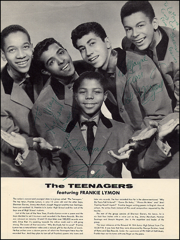 Lot 1041 Frankie Lymon and the Teenagers