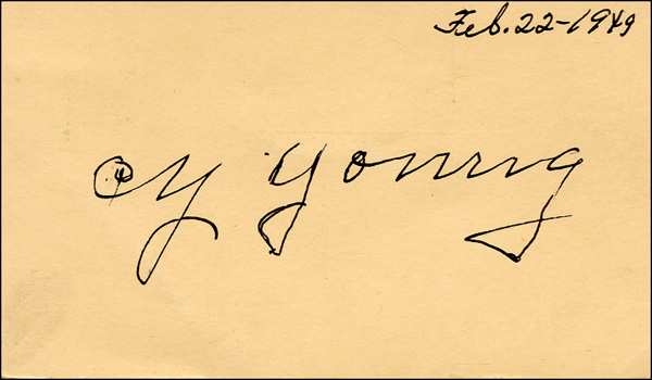 Lot 2827 Cy Young