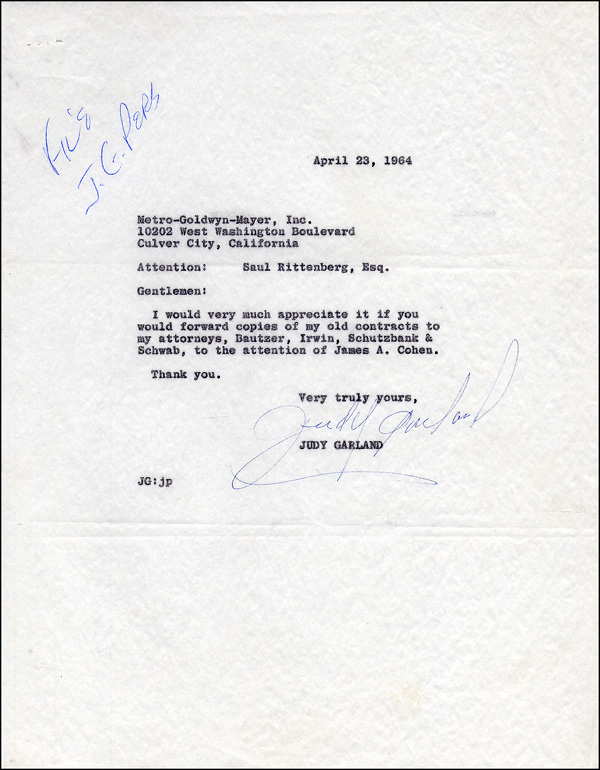 Lot 1628 Judy Garland