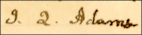 Lot 57 John Quincy Adams