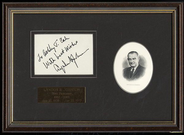 Lot 139 Lyndon B. Johnson