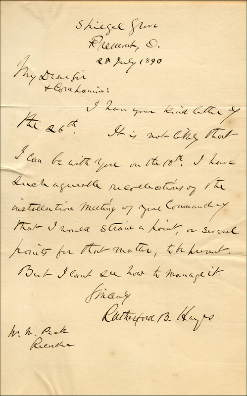 Lot 124 Rutherford B. Hayes
