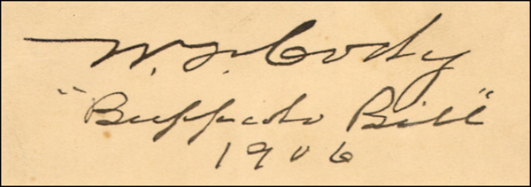 Lot 258 William F. ?Buffalo Bill? Cody