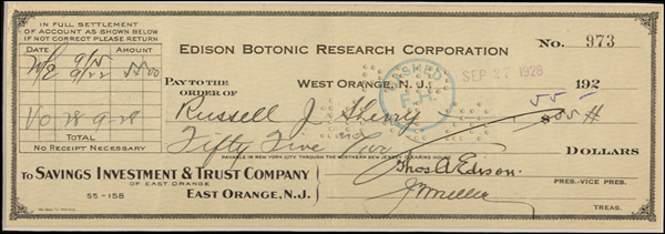Lot 273 Thomas Edison
