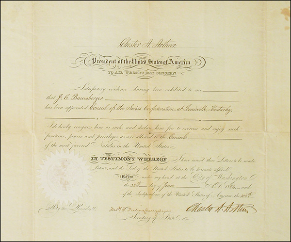 Lot 61 Chester A. Arthur
