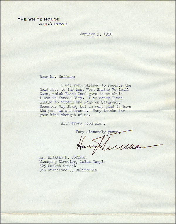 Lot 200 Harry S. Truman