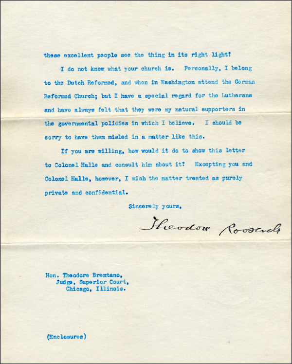 Lot 182 Theodore Roosevelt
