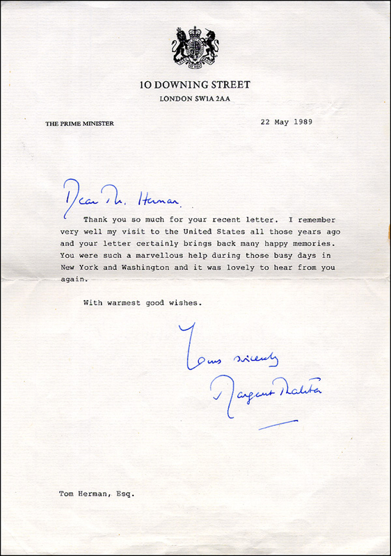 Lot 439 Margaret Thatcher