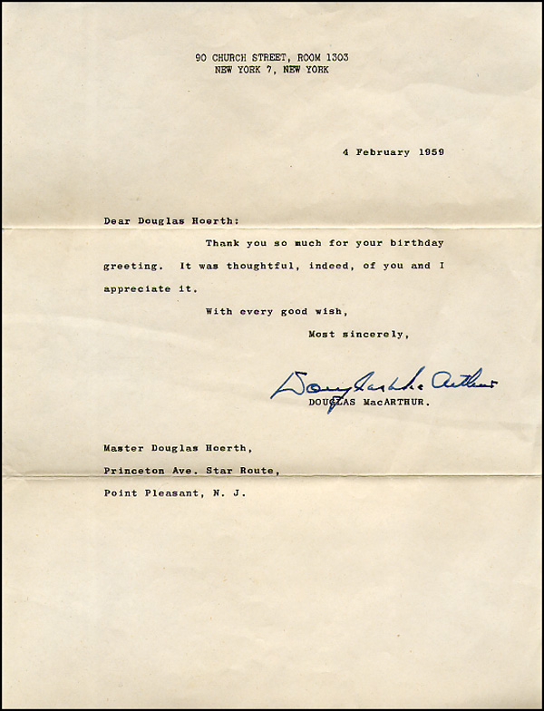 Lot 557 Douglas MacArthur