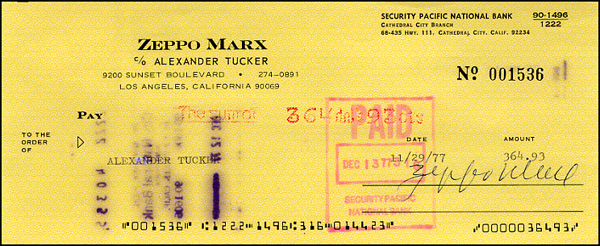 Lot 2013 Zeppo Marx