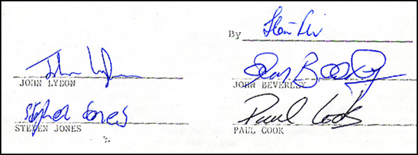 Lot 1103  Sex Pistols