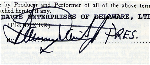 Lot 1480 Sammy Davis, Jr