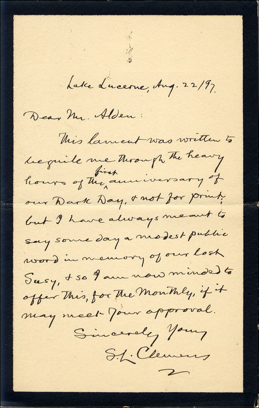Lot 718 Samuel L. Clemens