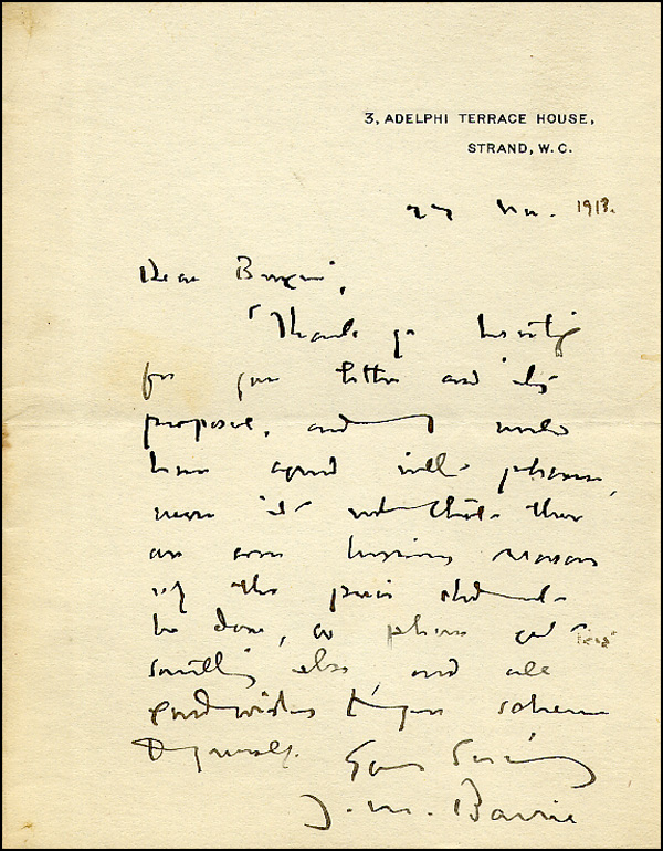 Lot 694 J. M. Barrie
