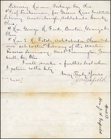 Lot #113 James Garfield - Image 2