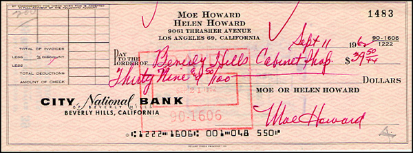 Lot 2175  Three Stooges: Howard, Moe