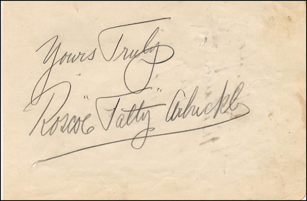 Lot 1316 Roscoe “Fatty” Arbuckle