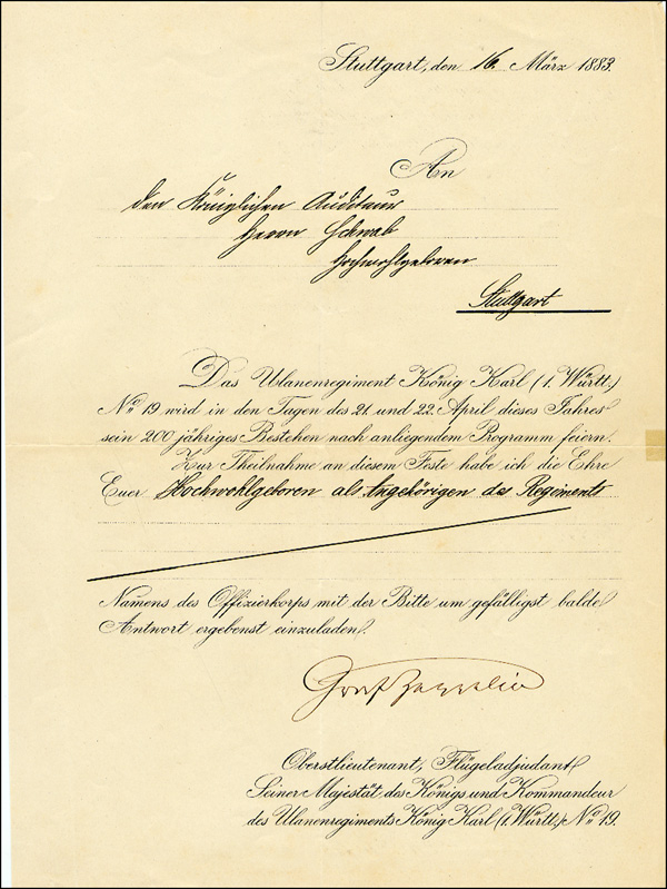Lot 820 Graf Ferdinand von Zeppelin