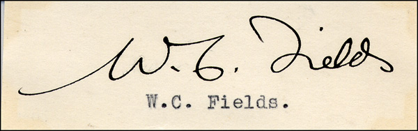 Lot 1589 W. C. Fields