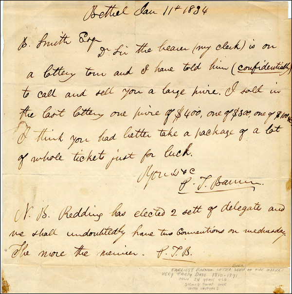 Lot 1363 P. T. Barnum