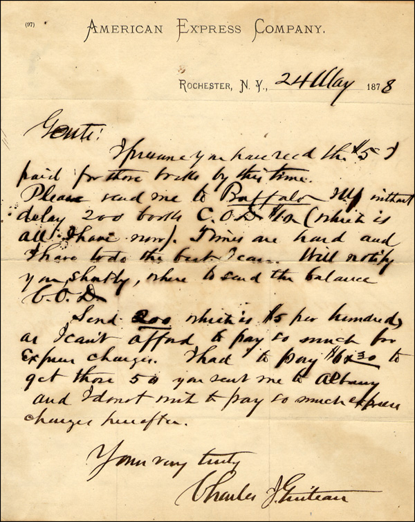 Lot 294 Charles Guiteau