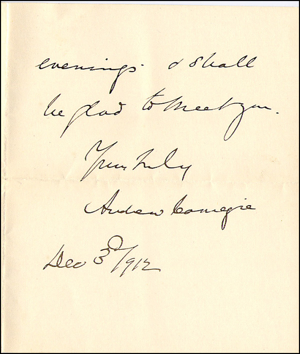 Lot 183 Andrew Carnegie